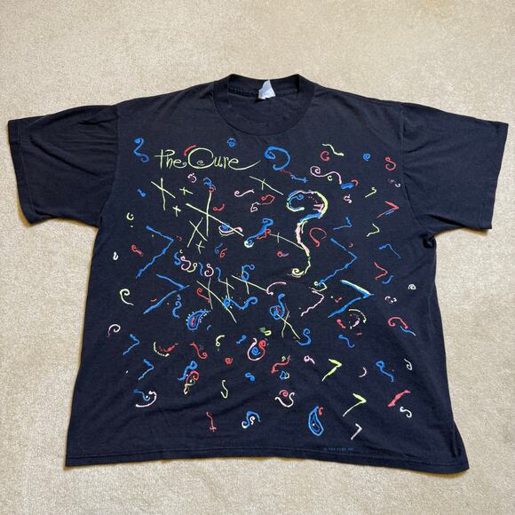 THE CURE Kissing Tour vintage t shirt 1987 ROBERT SMITH XL KISS ME all over USA - Picture 8 of 8